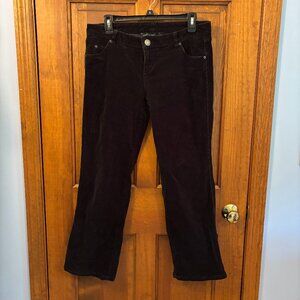 Woolrich Petite Black Corduroy Pants Cotton/Spandex